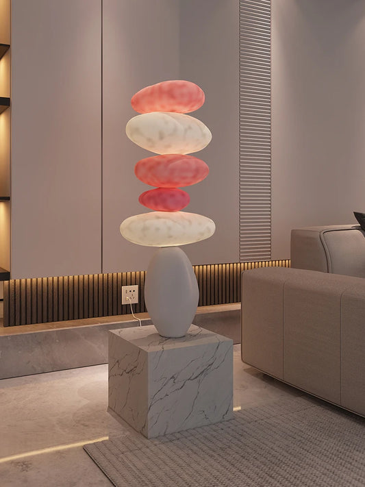 Glowing Balancing Stones Sculpture