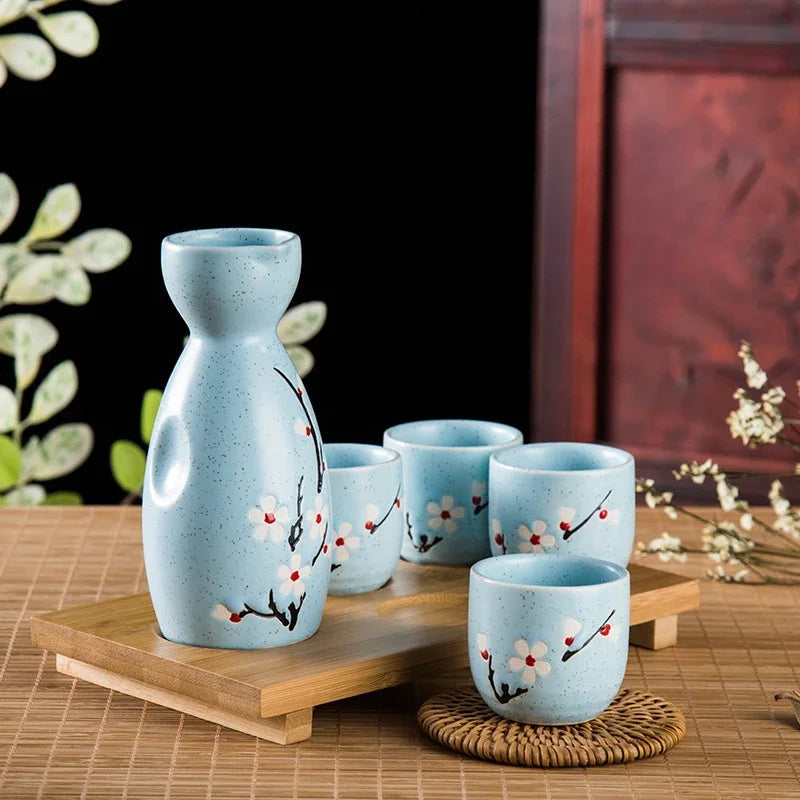 Japanese Sake Set - Hand-painted