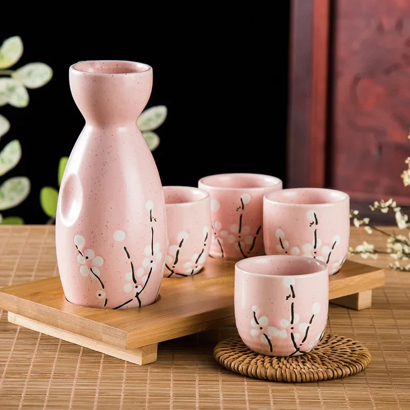 Japanese Sake Set - Hand-painted