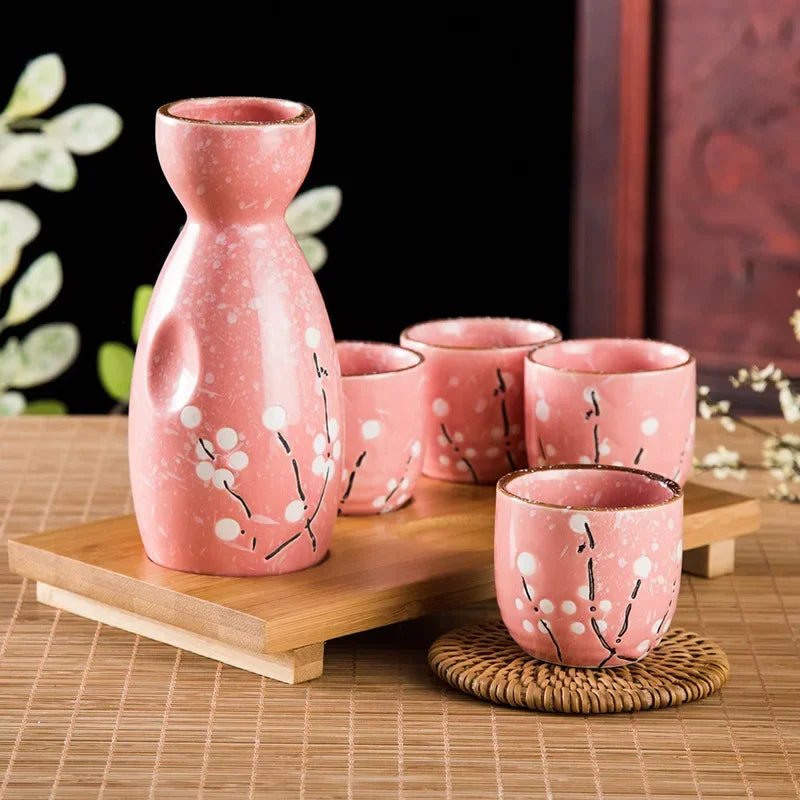 Japanese Sake Set - Hand-painted