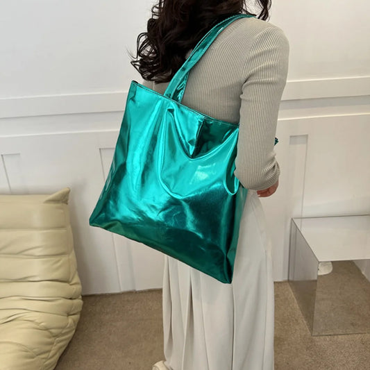 Large, Glossy Shoulder Bag