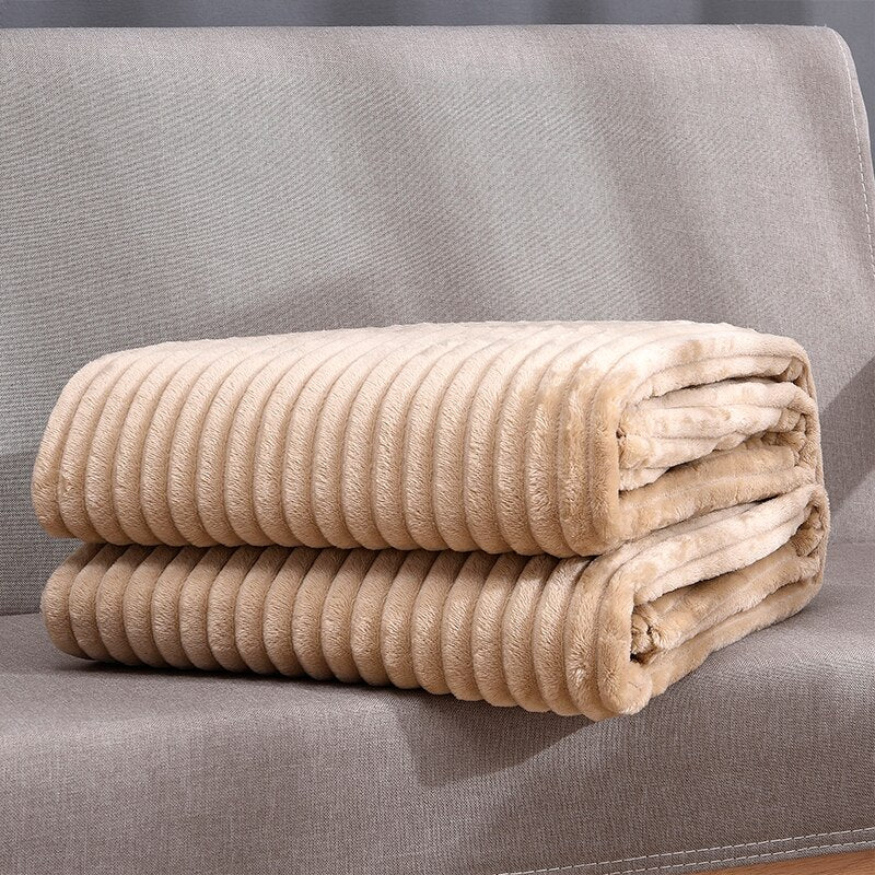 Luxuriously Soft Ribbed Velour Blanket