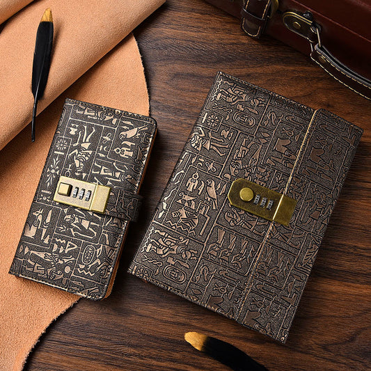 Notebook (Lockable) - Egyptian Hieroglyphics