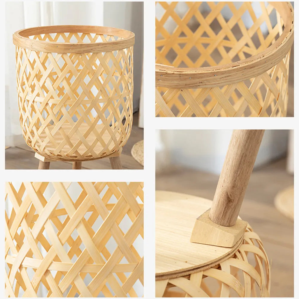 Plant Stand - Woven Bamboo