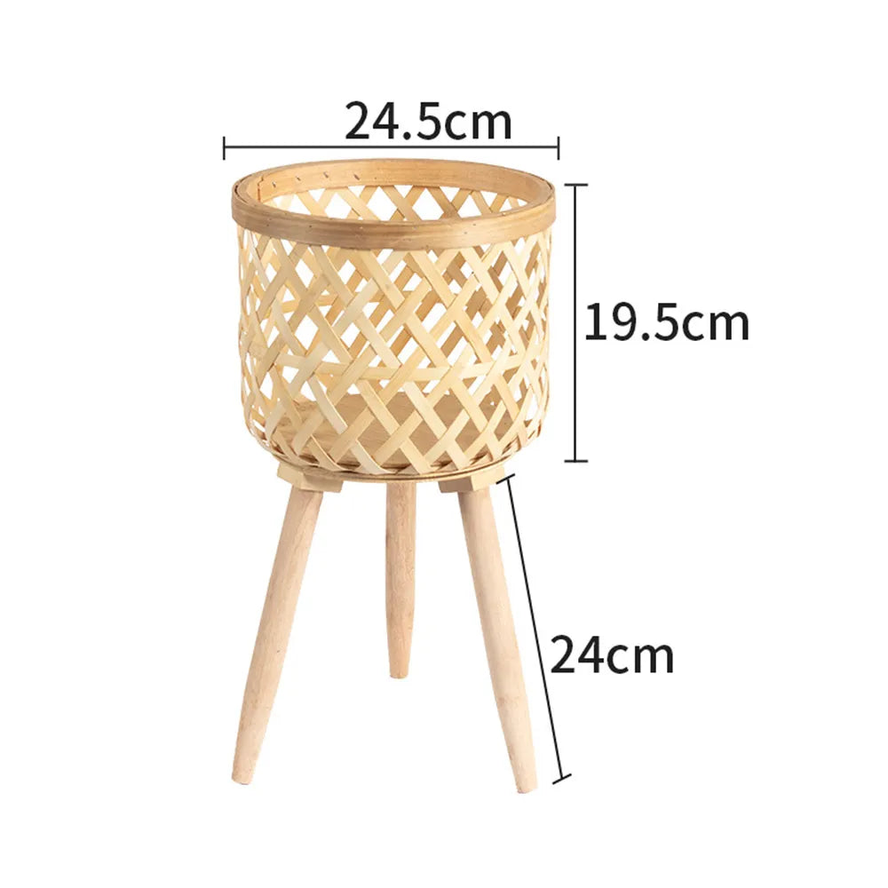 Plant Stand - Woven Bamboo