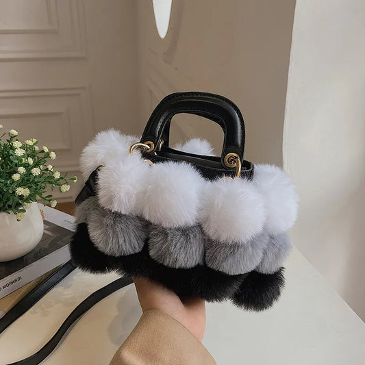 Fluffy handbag