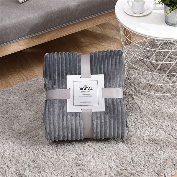 Luxuriously Soft Ribbed Velour Blanket