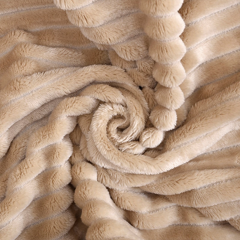 Luxuriously Soft Ribbed Velour Blanket