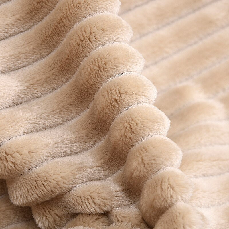 Luxuriously Soft Ribbed Velour Blanket