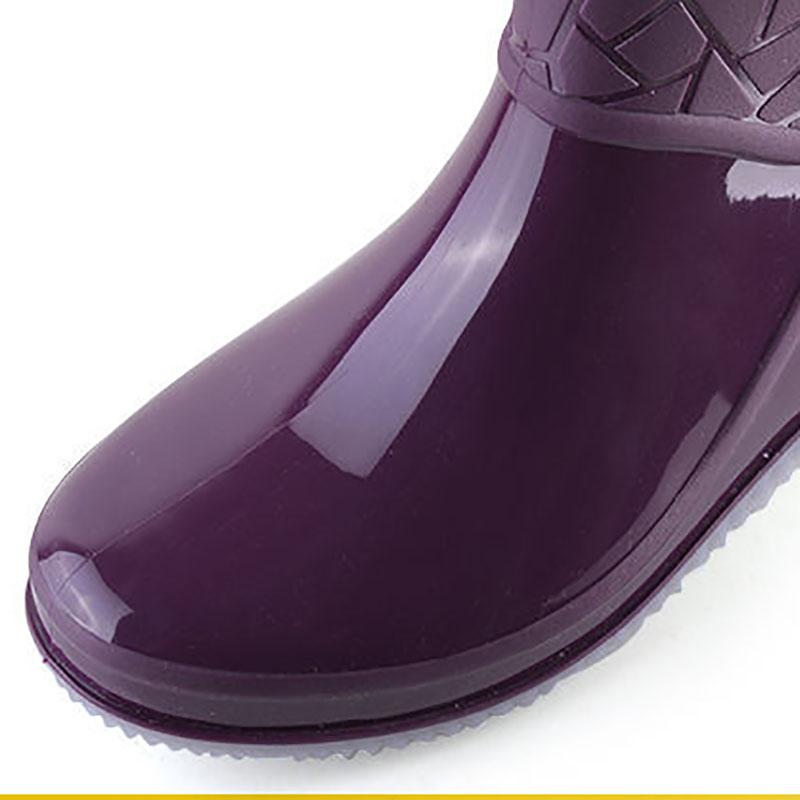 Gumboots /  Mid-Calf Rain Boots - Fretwork