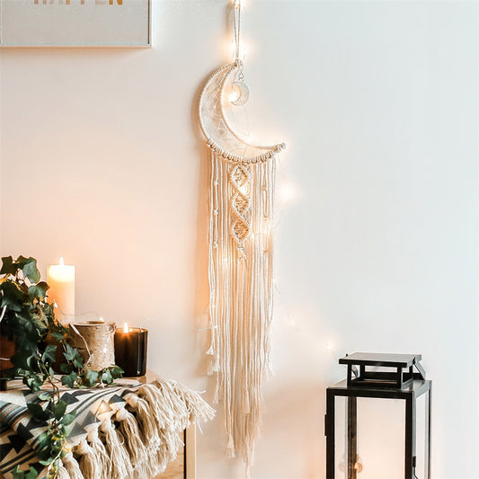 Wall Hanging - Macrame Moon Dream Catcher